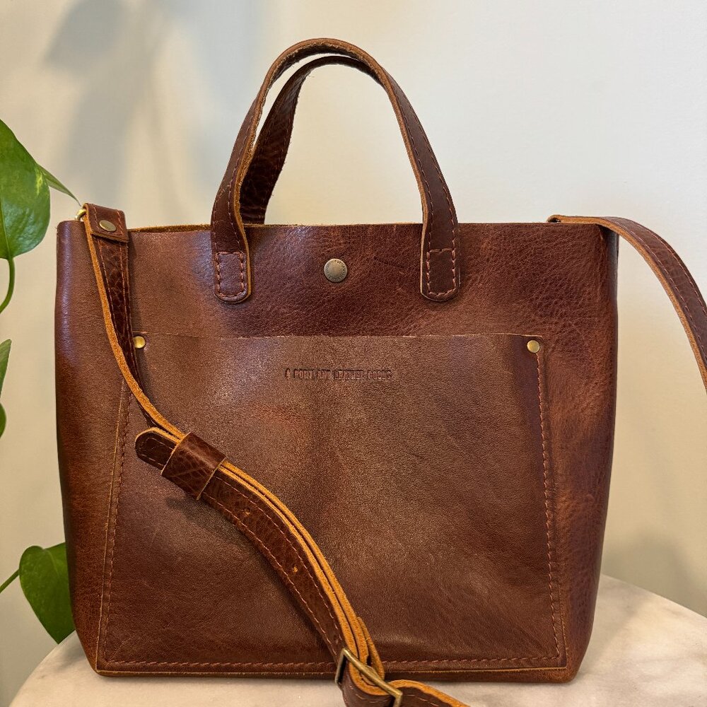 Portland Leather Goods Classic Mini Crossbody – Mystery Brown